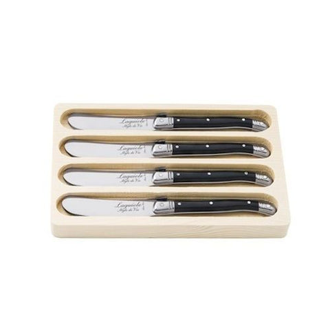 Laguiole botermes 4 dlg Zwart 