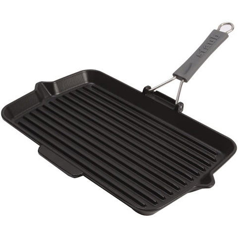 Grillpan Staub Gietijzer 34 x 21 cm zwart