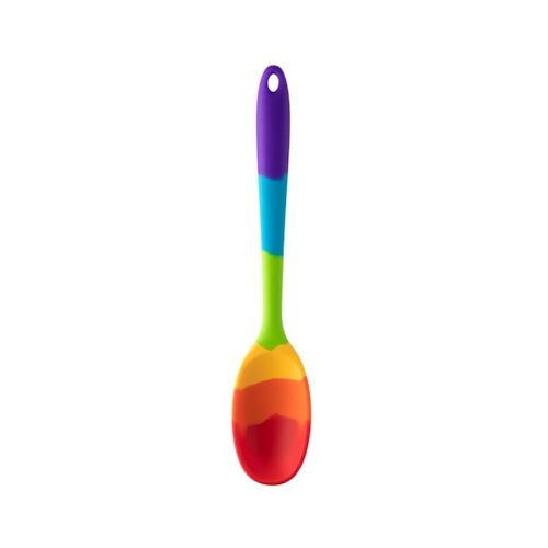 Kooklepel regenboog 28 cm